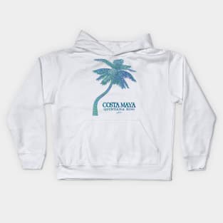 Costa Maya, Mexico, Palm Tree Kids Hoodie